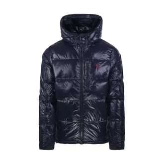 Ralph Lauren Stewart Glossy Donsjas - Heren - Winterjassen - Blauw - M - Nylon - Jassen