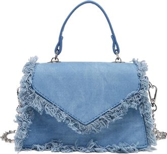 Generic Retro Tassel Handbag Denim Blue Mini Bag Chain Shoulder Crossbody