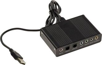 OEM Tarjeta De Sonido Externa - Sonido Envolvente 5.1 - Mejora De Audio - Entrada/salida Digital Spdif - 10x8x2 Cm - Negro