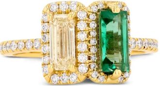 Suzanne Kalan 18K yellow gold multi-stone ring