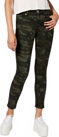 STS Blue Womens Ellie Camouflage-Print Ankle Skinny Jeans In Green