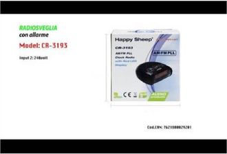 Trade Shop Trade Shop - Radiosveglia Con Allarme Radio Sveglia Fm Display A Led Rossi Cr-3193 Orologio