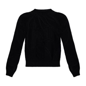 Max Mara Salvo sweater - Dames - Ronde hals truien - Zwart - XS - Katoen - Truien & Vesten