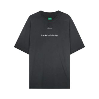 Flaneur Fl&acirc;neur, Tops, Heren, Zwart, S, Katoen, Listening T-Shirt