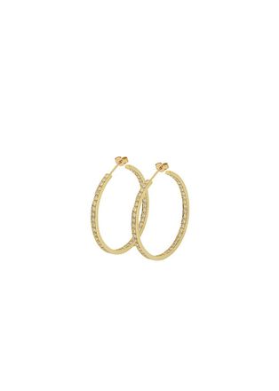 Bespoke 18ct yellow gold & diamond hoop earrings 2.35ct TDW