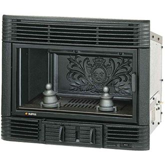 Supra inserto in legno 6kw nero - 634 - supra