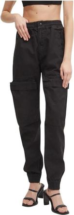 Diesel Dames, Broeken, Zwart, Maat: M Katoen