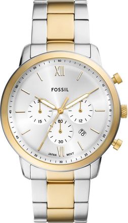 Fossil Neutra Chronograph Bracelet Watch, 44mm in Two Tone at Nordstrom