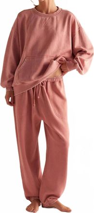 Free People Slow It Down Joggers In Rose Dawn