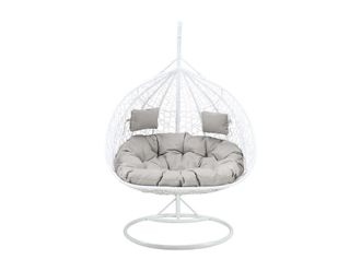 VENTE-UNIQUE.COM Sill&oacute;n colgante resina blanco