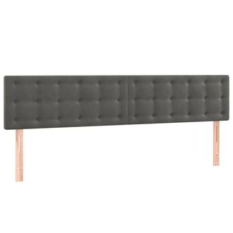 vidaXL Cabeceros 2 Unidades De Terciopelo Gris Oscuro 100x5x78/88 Cm Vidaxl