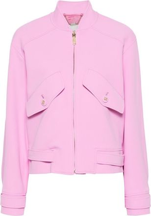 Blugirl crepe bomber jacket - women - Spandex/Elastane/Acetate/Polyester/Polyester - 44 - Pink