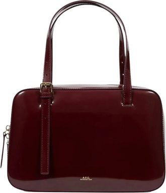 A.P.C. A.p.c., Tassen, Dames, Rood, ONE Size, Katoen, Virginie Box Bag