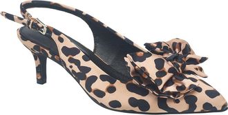 French Connection Quinnbow Slingback Kitten Heel in Leopard at Nordstrom, Size 6