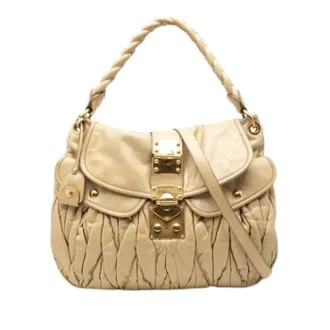 Miu Miu Pre-owned Shoulder Bags, female, Beige, Size: ONE SIZE Pre-owned The Coffer Shoulder Bag