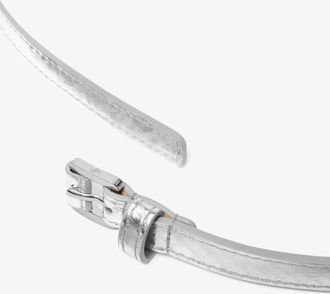 Michael Kors Carolyn Metallic Snake Embossed Leather Waist Belt