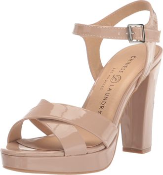 Chinese Laundry Womens Always Heeled Sandal, Nude, 7.5 UK