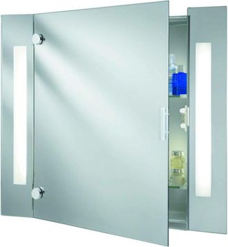 Searchlight Searchlight Bathroom Mirrors - Illuminated Bathroom Mirror Cabinet with Shaver Socket IP44