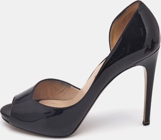 Nicholas Kirkwood Black Patent Leather Dorsay Pumps