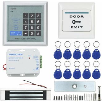 OEM Kit De Sistema De Control De Acceso Rfid, Abridor De Puerta De Cristal, Cerradura Magn&eacute;tica Electr&oacute;nica, Tarjeta De Identificaci&oacute;n, Fuente De Alimenta