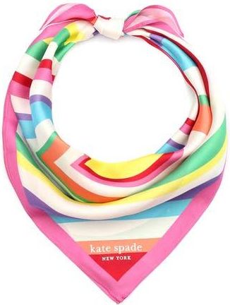 Kate Spade New York rainbow heart silk bandana scarf in Multi at Nordstrom Rack