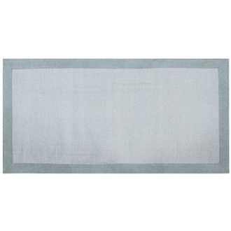 Miliboo Passatoia da corridoio in cotone azzurro perla 60 x 200 cm ASTER