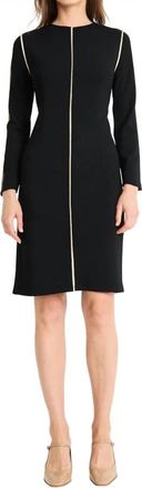 Maggy London Scuba Crepe Sheath Dress In Black