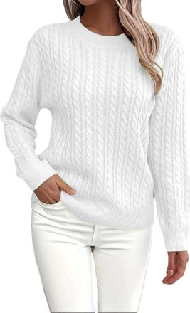 Generic Womens Jumpers,Jersey top,Sweaters for Women UK Pullover Warm Jumpers Comfortable Long Sleeve Tops Plus Size Turtleneck Autumn Winter Sweater Ladies L