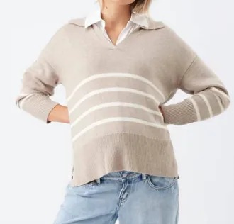 Ripe Lori Nursing Knit Sweater In Latte/chalk