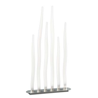 Netlighting Estalacta Floor Lamp 6 Light GU10 Bar Indoor Outdoor IP44 Silver White