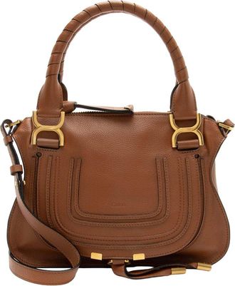 Chlo&eacute; Brown Calfskin Marcie Small Satchel (Authentic Pre-Loved)