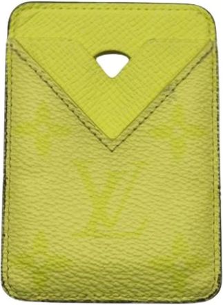 Louis Vuitton Vintage, unisex, Geel, ONE Size, Pre-owned Business card case