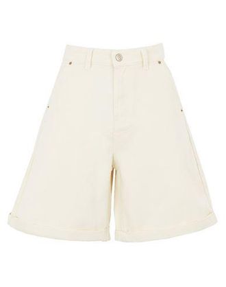 8 by YOOX ORGANIC COTTON DENIM WIDE-LEG BERMUDA