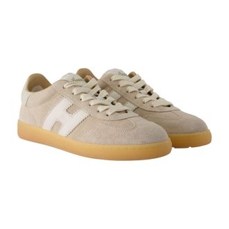 Hogan Womens Cool Sneakers - Hogan Leather Multicolor Beige Goatskin Shoes