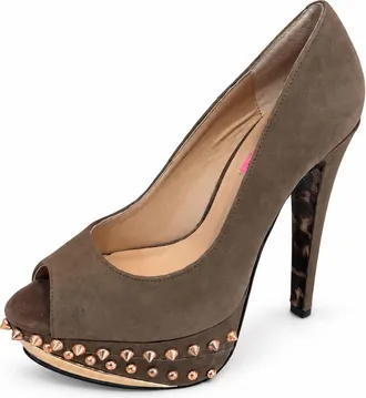 Betsey Johnson Womens Ramma Heels In Grey Multi