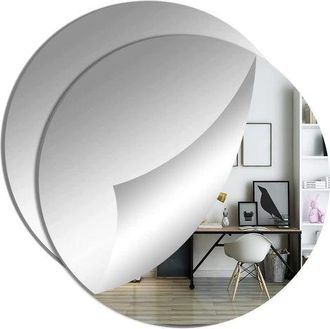 OEM 2 Espejos De Pared Adhesivos, Espejo Circular De 40 Cm, Espejo Decorativo De Pl&aacute;stico, Espejo Acr&iacute;lico Grande, Espejos Redondos Para Ba&ntilde;o, Dormitorio,