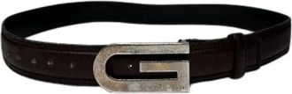 Gucci Pre-owned Vintage Leren Riem - Dames - Vintage Accessoires - Bruin - ONE Size - Leer - Vintage