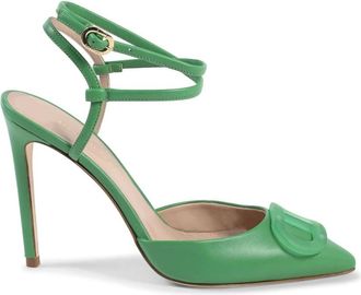 Dee Ocleppo Groene DOrsay Enkelband Pumps - Dames - Pumps - Groen - 39 EU - Leer - Schoenen