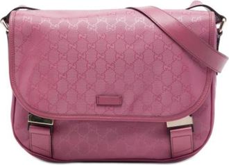 Gucci Pre-owned Vintage Nylon Crossbody Bag - Dames - Vintage Schoudertas - Roze - ONE Size - Nylon - Vintage