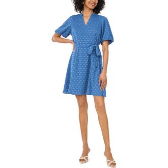 Vince Camuto Dobby Texture Dress in Classic Indigo at Nordstrom, Size Xx-Small