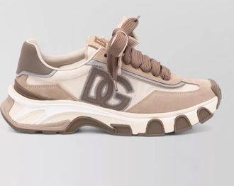 Dolce & Gabbana leather and nylon low-top sneakers