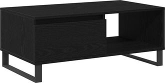 vidaXL Coffee Table Black oak 90 x 50 x 36.5 cm Engineered wood Vidaxl