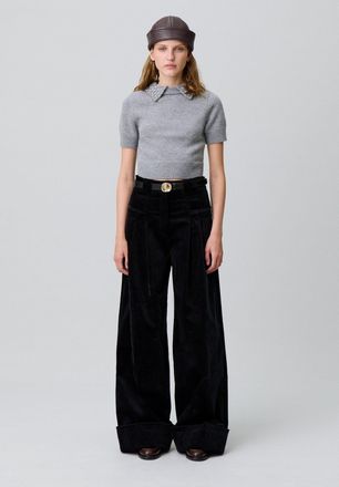 Claudie Pierlot Pantalon large velours