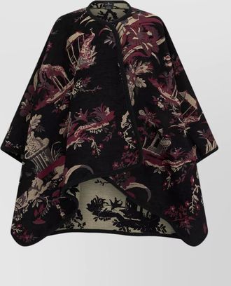 Etro paisley-print cape