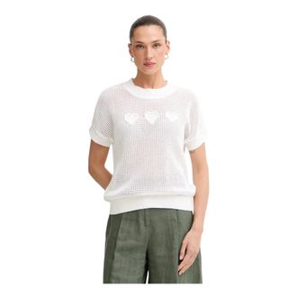 Marc Aurel Jersey de cuello redondo de manga corta - Knitwear - Mujer - Beige - L