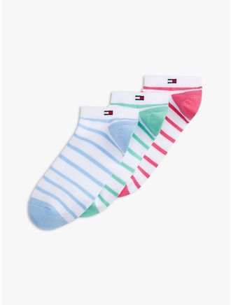 Tommy Hilfiger Womens Stripe Sport Ankle Sock 3-Pack - Multi