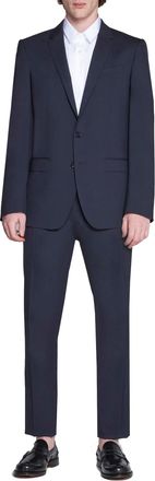 Dolce & Gabbana Mens Single-Breasted Suit Blue Virgin Wool Suits
