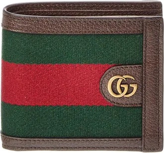 Gucci Interlocking G Web & Leather Bifold Wallet