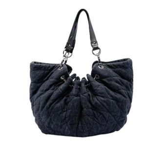 Chanel Pre-owned Stretch Spirit Cabas Tote Bag - Dames - Pre-owned - Blauw - Maat: ONE Size Denim