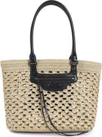 Balenciaga Tote Bags, female, Beige, Size: ONE SIZE Le City Raffia Basket